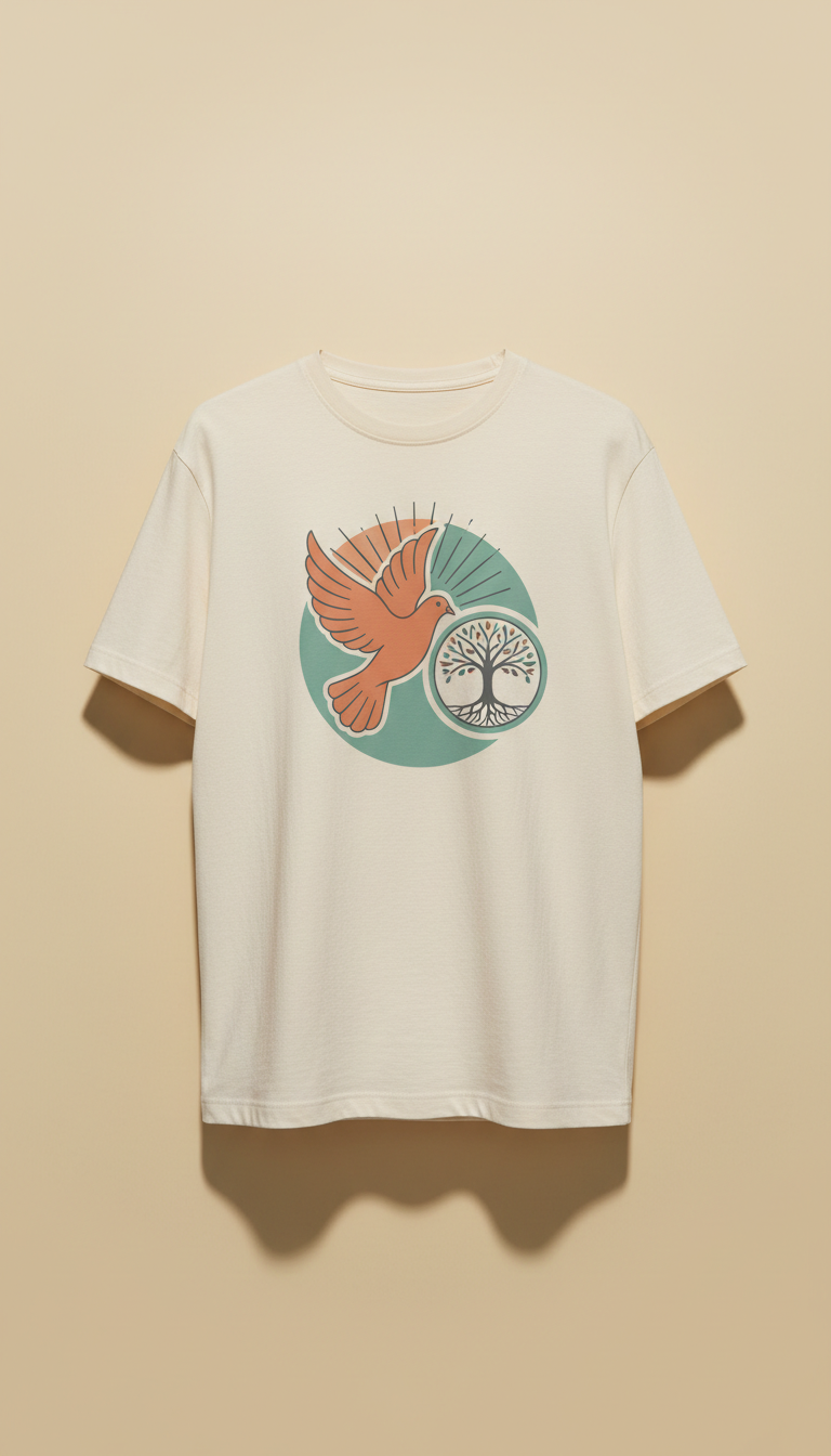 Unisex Tee with Uplifting Script